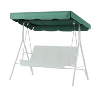 Flexzion Swing Canopy Cover (Green) 77"x43" - Deluxe Polyester Top Replacement UV Block Sun Shade Waterproof Decor for Outdoor Garden Patio Yard Park Porch Seat Furniture