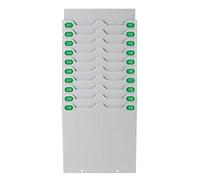 Flexzion Time Card Holder Wall Mount Expandable Time Clock Rack Double Row 20 Slot Rack Card Holder for 7 x 3.46-Inch Timesheets for Attendance Payroll Employee Assignment In Out Timecard, Gray