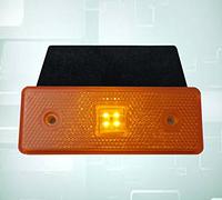 flexzon 1pc LED 12V Orange Side Marker Light Indicator with Bracket For Truck HGV Trailer Lorry Bus Cab Van