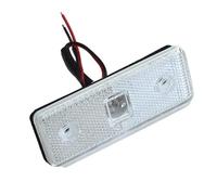 flexzon 1pc White Front Side Marker Light For Truck HGV Trailer Lorry Bus Cab Van 24V