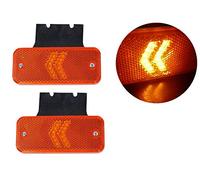 flexzon 2x 12-24v LED Amber orange side marker lights indicator lamp trailer truck lorry