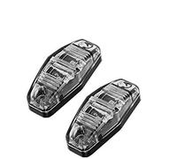 flexzon 2x 12V 24V 2 LED Side Chrome White Clear Lights TRUCK LORRY TRAILER DOT