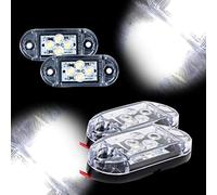 flexzon 2x 12v 4 Smd led front side marker white lights trailer caravan truck van dot