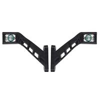 flexzon 2x 3 Function side stalk marker led lights clear lens for trailer truck 12v 24v