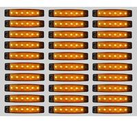 flexzon 30 Pcs Led Side Marker Orange Amber Indicator Lights 24V For Bus Truck Trailer Lorry HGV Camper