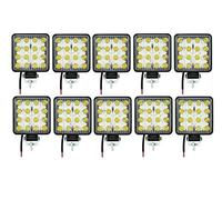 flexzon 4" 48w Square Led Work Light Spot Beam 10X Lamps SUV 4x4 Multi Volt 12V 24V