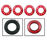 flexzon 4X 12V LED REAR TAIL RED STOP INDICATOR LIGHT OUTER RING FOR TRUCK TRAILER BUS