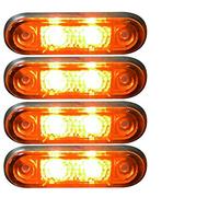 flexzon 4x Flush fit 2 led amber orange side marker lights lamps 12v for kelsa bar
