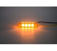 flexzon 4x Flush Fit Led Amber Orange Side Marker Lights Lamps For Kelsa Bar 12V 24V E9