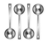 Flezoo 4Pcs Coffee Scoop Spoon - 1 Tablespoon 15ML Stainless Steel Long Handle Measuring Spoons for Ground Coffee, Loose Tea and Powder