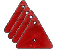 FLFHDUP Car Reflective Stickers 1/2/4PCS Red Triangle Reflectors Rear Reflectors Safety Warning For Trailer Bike Motorcycle Truck Boat Car Accessories Car Reflective Tape(4pcs)