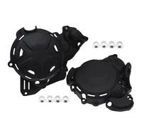FLFHDUP Chain Guard Fit For Husqvarna TE250 TE300 Fit For EXC250 EXC300 XC-W250 XC-W300 Engine Clutch Cover Protector Guard Case Chainrings(Black 2 sets)