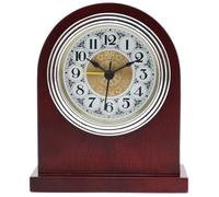 FLFLF Brass Mantel Clock with Westminster Chime, Battery Operated Silent Sweep Movement - Vintage Fireplace Clock for Heritage Home Decor & Office/Study Room Ambience,#E