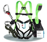 FLG Safetytec Fall Protection Complete Set - 2-Point Collection Harness with 10 m Connector and 2 m Loop for Maximum Safety When Height Work According to EN353 / 361/795