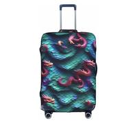 FLGHJNBJN 3D Magical Dragon Scales Printed Luggage Cover, Stretchable Trunk Guard, Personalised Baggage Shield, for Business Trip