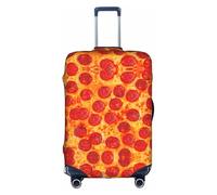 FLGHJNBJN 3D Pizza Pepperoni Printed Luggage Cover, Stretchable Trunk Guard, Personalised Baggage Shield, for Business Trip