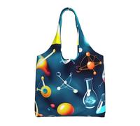 FLGHJNBJN Abstract Science Chemistry Lightweight Canvas Tote Bag For Women, Spacious Reusable Commuter Bag For Daily Shopping Travel