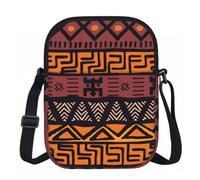 FLGHJNBJN African Mud Cloth Tribal Printed Crossbody Bag for Women with Adjustable Strap, Small Shoulder Purse for Travel Work