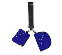 FLGHJNBJN Alaska state flag Printed Wrist Wallet Set for Women, 2 Pouches with Wristlet Strap for Keys Cash Cards Coins