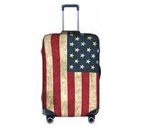 FLGHJNBJN American Flag Printed Luggage Cover, Stretchable Trunk Guard, Personalised Baggage Shield, for Business Trip