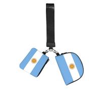 FLGHJNBJN Argentine flag Printed Wrist Wallet Set for Women, 2 Pouches with Wristlet Strap for Keys Cash Cards Coins