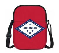 FLGHJNBJN Arkansas State Flag Printed Crossbody Bag for Women with Adjustable Strap, Small Shoulder Purse for Travel Work