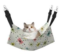 FLGHJNBJN Atomic Stars Retro Pattern Cozy Cat Hammock, Window Perch Bed, Adjustable Pet Sleeper With Soft Velvet For Indoor Cats