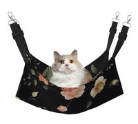 FLGHJNBJN Autumn Beautiful Floral Cozy Cat Hammock, Window Perch Bed, Adjustable Pet Sleeper With Soft Velvet For Indoor Cats