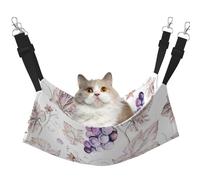 FLGHJNBJN Beautiful Grape Leaves Cozy Cat Hammock, Window Perch Bed, Adjustable Pet Sleeper With Soft Velvet For Indoor Cats