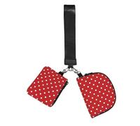 FLGHJNBJN Big white dot Printed Wrist Wallet Set for Women, 2 Pouches with Wristlet Strap for Keys Cash Cards Coins