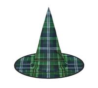 FLGHJNBJN Blue Scottish Tartan Print Witch Hat Halloween Witch Hat, Witch Costume Accessory For Halloween Cosplay Party Holiday