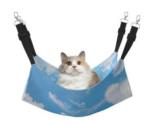 FLGHJNBJN Blue Sky White Cloud Cozy Cat Hammock, Window Perch Bed, Adjustable Pet Sleeper With Soft Velvet For Indoor Cats