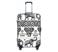FLGHJNBJN Bohemian Elephant Pattern Printed Luggage Cover, Stretchable Trunk Guard, Personalised Baggage Shield, for Business Trip