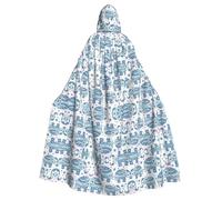 FLGHJNBJN Boho Elephant Cloak For Men Women,Adult Renaissance Hooded Cape,Medieval Cloak,Cape For Halloween Cosplay Costumes