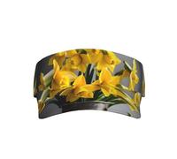 FLGHJNBJN Bouquet of Daffodils Sun Visor Hats for Women Men, Full Print Visor,Adjustable Baseball Cap Quick-Dry Breathable Black