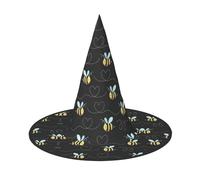 FLGHJNBJN Bumble Bees Print Witch Hat Halloween Witch Hat, Witch Costume Accessory For Halloween Cosplay Party Holiday