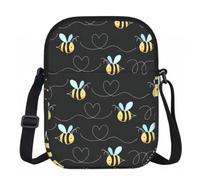 FLGHJNBJN Bumble Bees Printed Crossbody Bag for Women with Adjustable Strap, Small Shoulder Purse for Travel Work