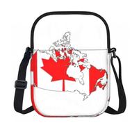 FLGHJNBJN Canadian Flag Map Printed Crossbody Bag for Women with Adjustable Strap, Small Shoulder Purse for Travel Work