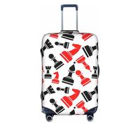 FLGHJNBJN Chess Pattern Printed Luggage Cover, Stretchable Trunk Guard, Personalised Baggage Shield, for Business Trip