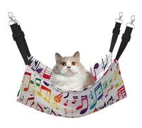 FLGHJNBJN Colorful Music Notes Cozy Cat Hammock, Window Perch Bed, Adjustable Pet Sleeper With Soft Velvet For Indoor Cats
