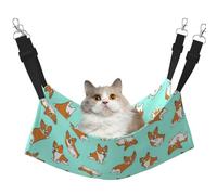 FLGHJNBJN Corgi Cute Dog Cozy Cat Hammock, Window Perch Bed, Adjustable Pet Sleeper With Soft Velvet For Indoor Cats