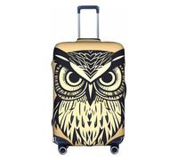 FLGHJNBJN Cute Owl Printed Luggage Cover, Stretchable Trunk Guard, Personalised Baggage Shield, for Business Trip