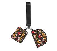 FLGHJNBJN Cute Rooster Chickens Printed Wrist Wallet Set for Women, 2 Pouches with Wristlet Strap for Keys Cash Cards Coins