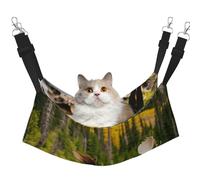 FLGHJNBJN Deer Bear Moose Cozy Cat Hammock, Window Perch Bed, Adjustable Pet Sleeper With Soft Velvet For Indoor Cats