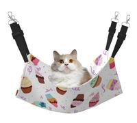 FLGHJNBJN Delicious Cupcakes Cozy Cat Hammock, Window Perch Bed, Adjustable Pet Sleeper With Soft Velvet For Indoor Cats