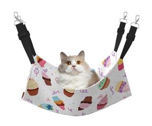 FLGHJNBJN Delicious Cupcakes Cozy Cat Hammock, Window Perch Bed, Adjustable Pet Sleeper With Soft Velvet For Indoor Cats