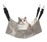 FLGHJNBJN Easter Bunny Floral Cozy Cat Hammock, Window Perch Bed, Adjustable Pet Sleeper With Soft Velvet For Indoor Cats