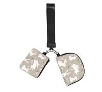 FLGHJNBJN Easter Bunny Floral Printed Wrist Wallet Set for Women, 2 Pouches with Wristlet Strap for Keys Cash Cards Coins