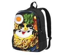 FLGHJNBJN Egg Cup Noodle Ramen Print Work Bag Rucksack Bag Carry On Backpack Hiking Bag Gym Backpack For Men And Women