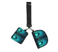 FLGHJNBJN Fireflies and Lantern Printed Wrist Wallet Set for Women, 2 Pouches with Wristlet Strap for Keys Cash Cards Coins
